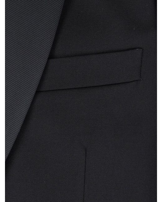 Maison Margiela Black Single-Breasted Virgin Wool Blazer for men