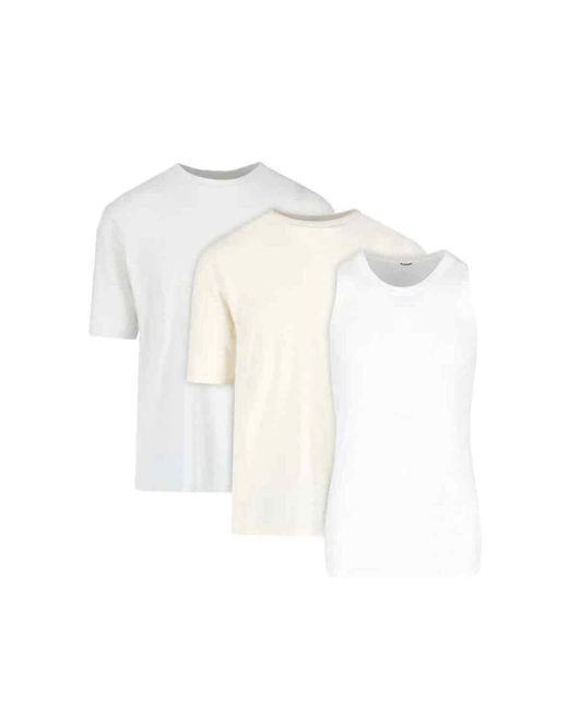 Jil Sander White T-Shirt Set for men