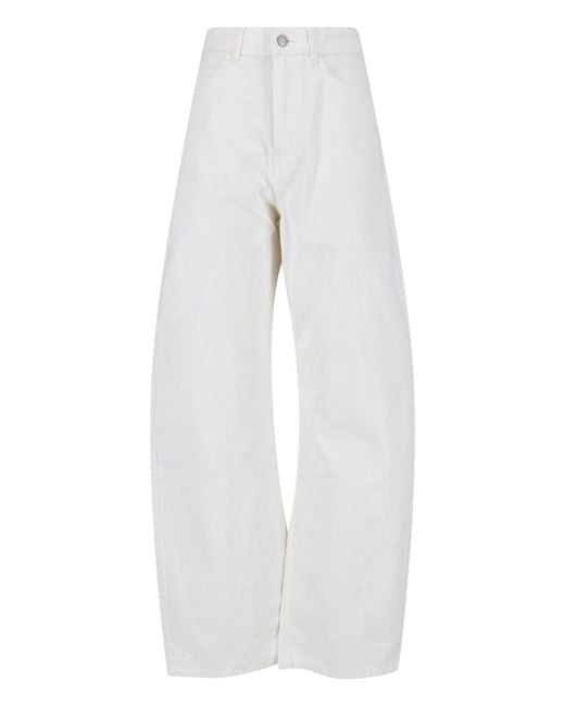 Frankie Shop White Wide Barrel Jeans "Nelton"