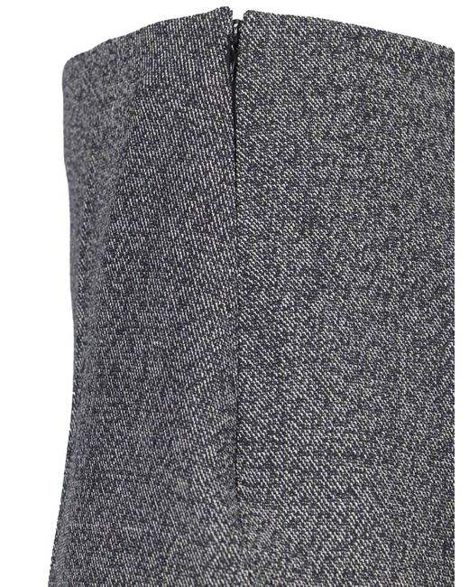Prada Gray Moulinè Sheath Midi Skirt