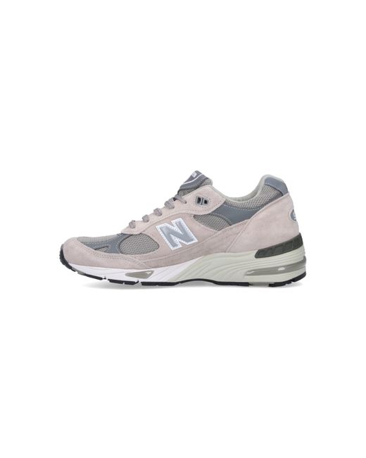 New Balance White Sneakers Pelle for men