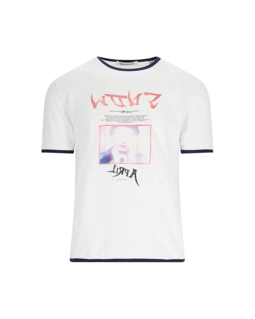Our Legacy White T-Shirt With Print for men