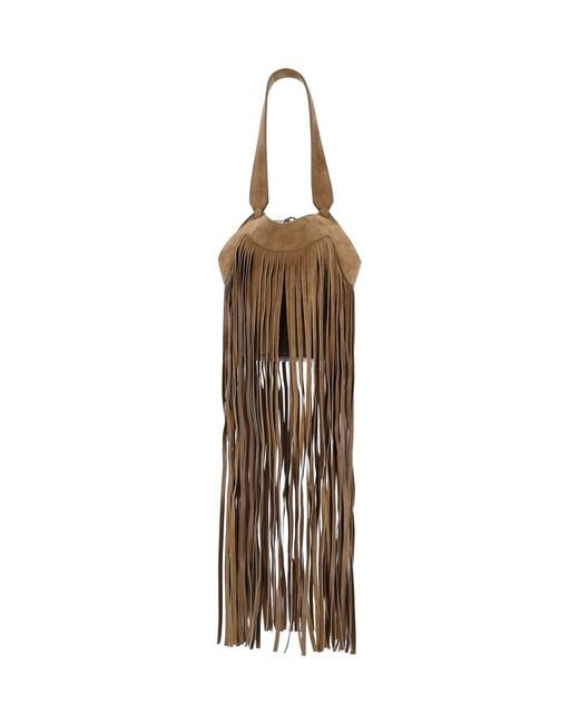Khaite Natural Fringe Tote Bag "Lotus"