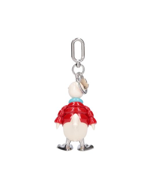 Moncler White Keychain “Duck” for men