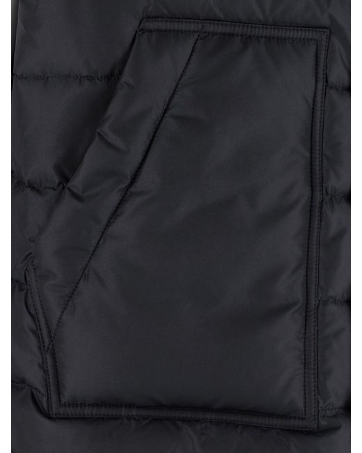 Dolce & Gabbana Blue Padded Logo Gilet for men