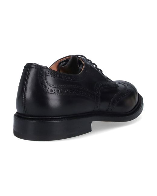Tricker's Black 'Bourton' Derby Shoes for men