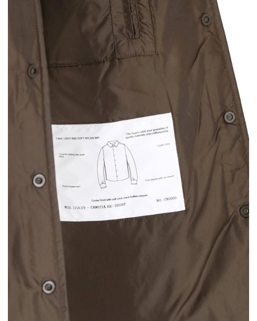 Aspesi Brown 100% Polyamide Shirt for men