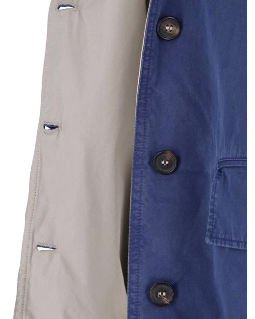 Miu Miu Blue Cotton Twill Blouson Jacket