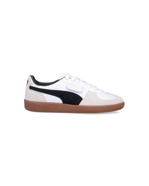 PUMA White 'palermo Lth' Sneakers