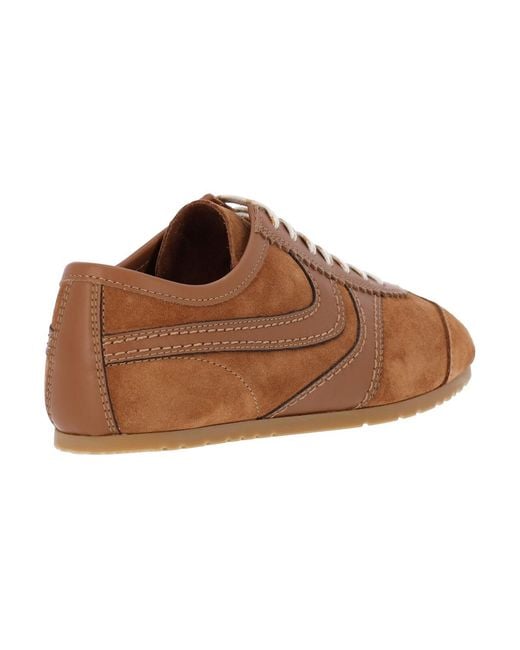 Dries Van Noten Brown Suede Sneakers