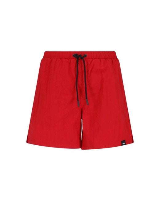 Aspesi Red Logo Swimsuit for men