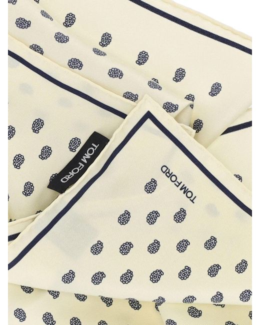 Tom Ford Lightweight Natural Mulberry Silk Scarf for men