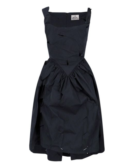 Vivienne Westwood Blue Asymmetrical Midi Dress
