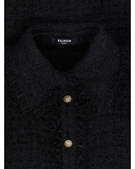 Balmain Blue Tweed Shirt