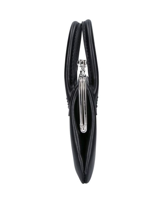 Comme des Garçons Black Top Handle Kiss-Lock Bag