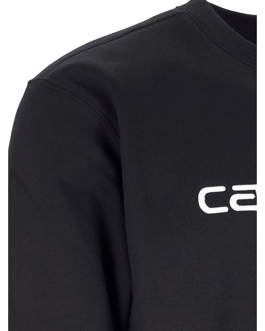 Felpa Logo di Carhartt in Blue da Uomo