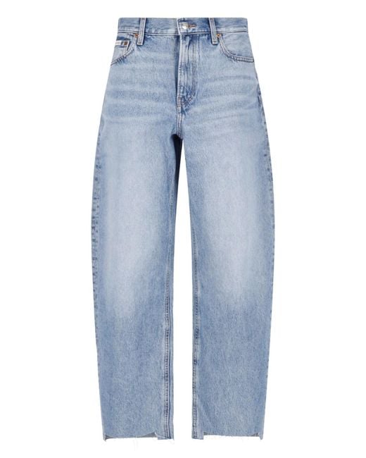 Calvin Klein Blue High-Waist Wide-Leg Jeans