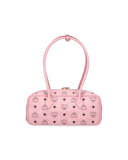 MCM Pink Gata Shoulder Bag