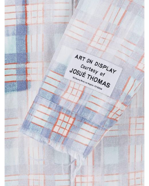 GALLERY DEPT. White Plaid 100% Cotton Button-Up Shirt for men