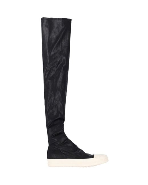 Stivali In Denim "High Sock Sneaks" di Rick Owens in Black