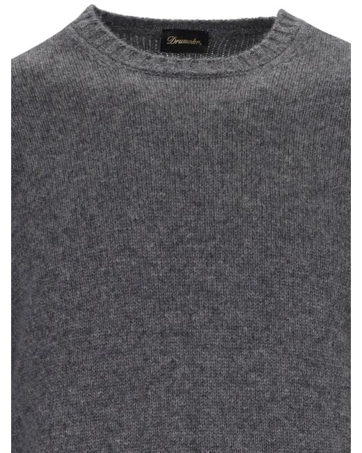 Drumohr Gray Classic Sweater for men