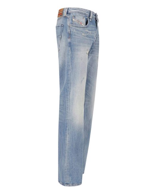 DIESEL Blue Stretch Cotton Jeans for men