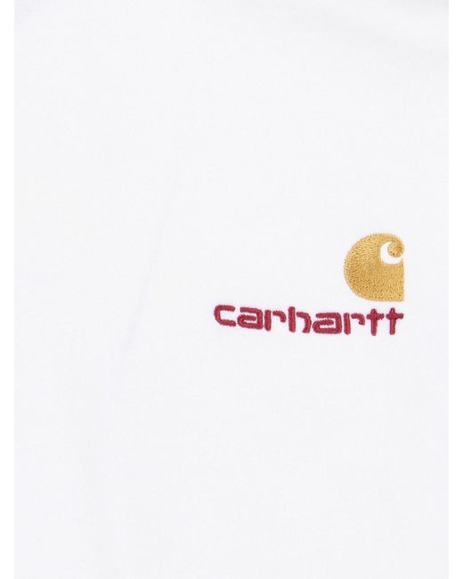 Carhartt White 'american Script' T-shirt for men