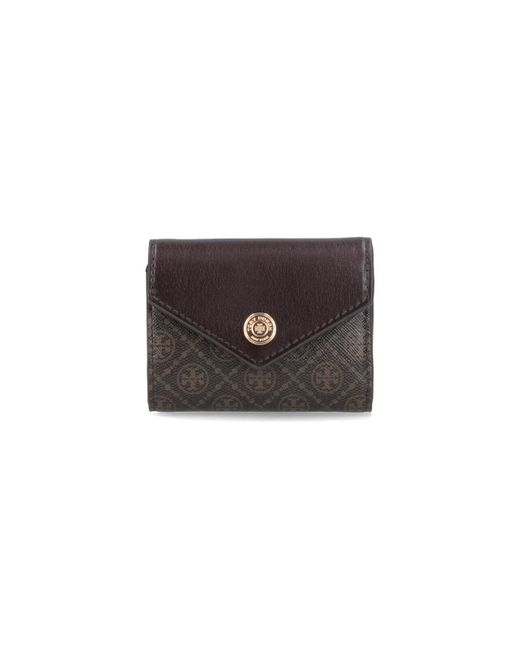 Portafoglio Piccolo A Libro "T Monogram" di Tory Burch in White