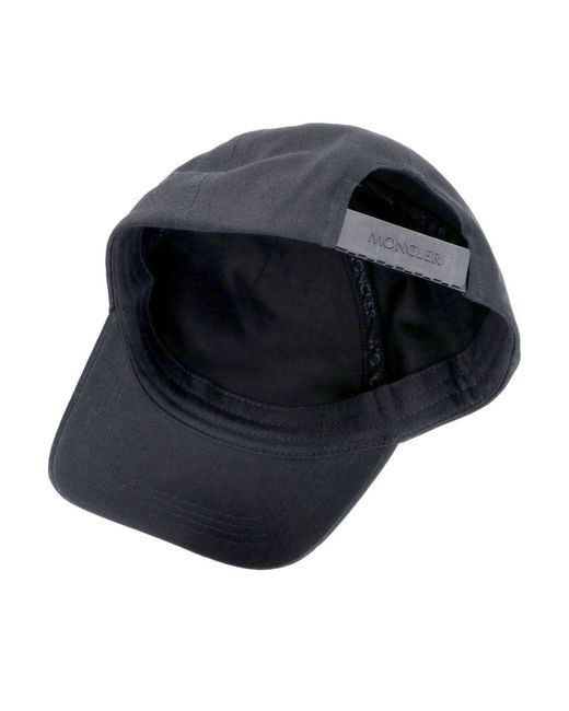Moncler Blue Logo Cotton Cap for men