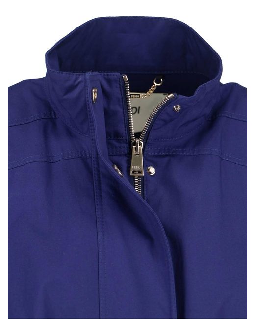 Fendi Blue Cotton Jacket