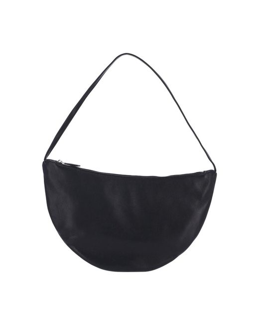 The Row Black 'Izzy Small' Shoulder Bag With Top Zip Closure