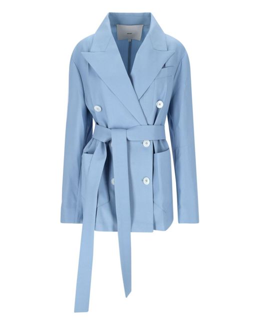 Setchu Blue 'Origami' Double-Breasted Blazer