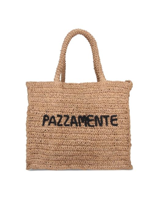 Borsa In Rafia Logo di Aspesi in Natural