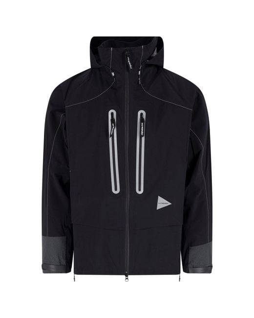 And Wander Blue Pertex Shield Waterproof Technical Jacket for men