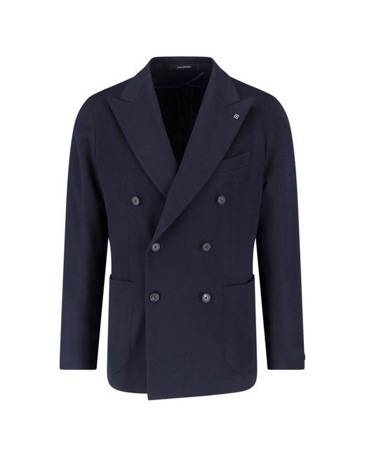 Tagliatore Blue 100% Cashmere Jacket for men