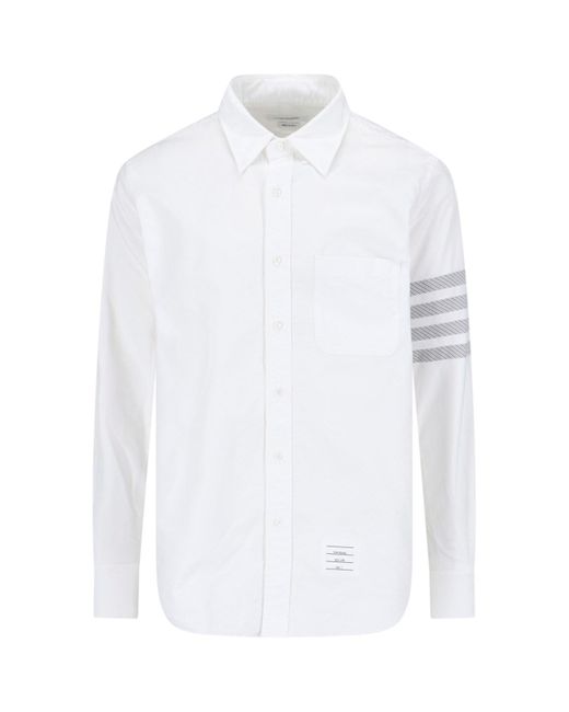 Camicia "4-Bar" di Thom Browne in White da Uomo
