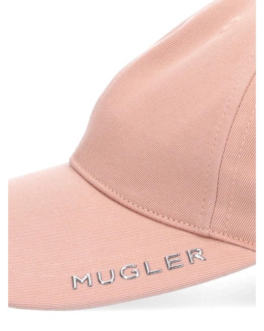 Mugler Pink Logo Baseball Cap