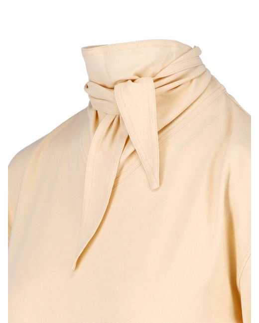 Lemaire Natural T-Shirt With Scarf