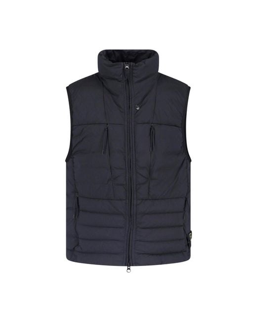 Stone Island Blue Vest “Seamless Tunnel” for men