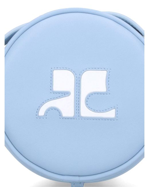 Courreges Blue Round Crossbody Bag