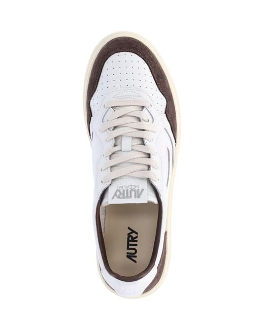 Autry White Low-Top Sneakers With Vintage Accents for men