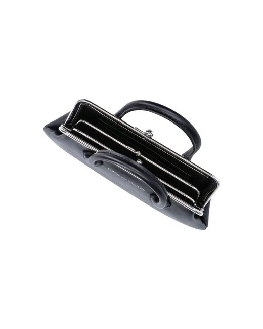 Comme des Garçons Black Top Handle Kiss-Lock Bag