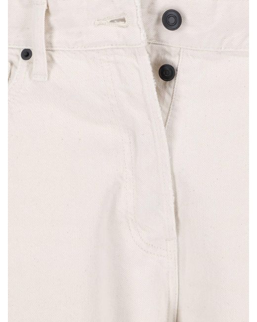 The Row White Straight Jeans