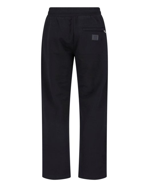 Dolce & Gabbana Blue Straight Sweatpants for men