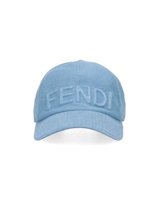 Fendi Blue Logo Baseball Cap