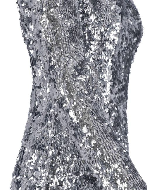 Balmain Blue Mini Sequins Dress