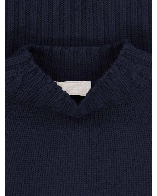 Drumohr Blue Merino Wool Sweater