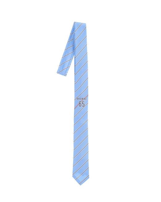 Thom Browne Blue Silk Tie for men