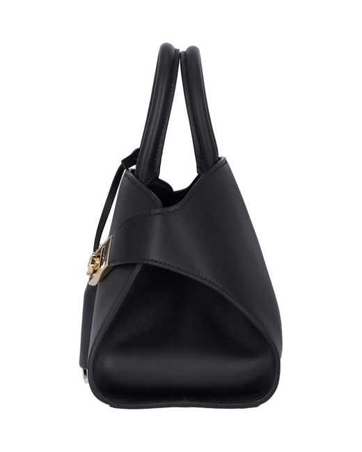 Ferragamo Black Mini Bag "hug"