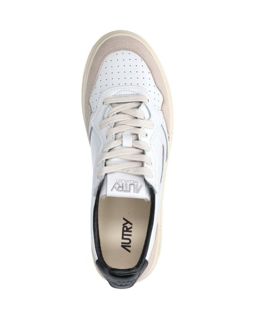 Autry White Leather & Suede Low-Top Sneakers For for men